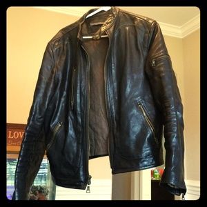 leather jacket and converse